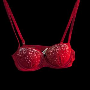 VS Red/Rhinestone Bra